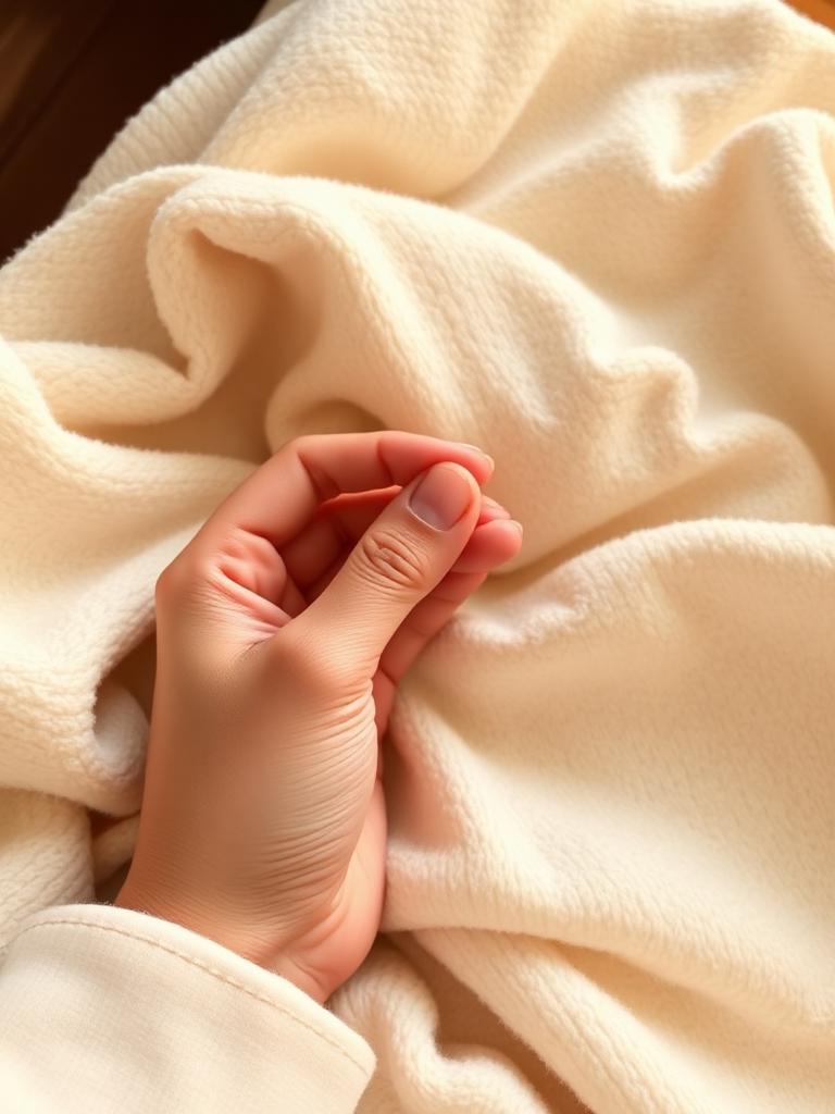 Mother holding baby's hand